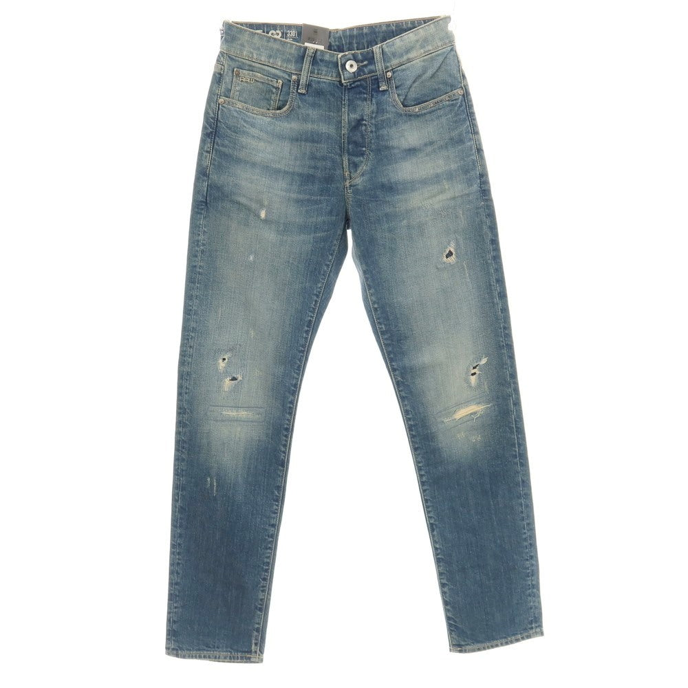 【新品】ジースターロウ G-STAR RAW ダメージ＆リペア加工 コットンポリウレタン デニムパンツ ジーンズ ブルー【サイズ28/32】【 状態ランクN 】【 メンズ 】