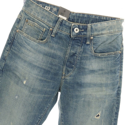 【新品】ジースターロウ G-STAR RAW ダメージ＆リペア加工 コットンポリウレタン デニムパンツ ジーンズ ブルー【サイズ28/32】【 状態ランクN 】【 メンズ 】
