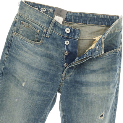 【新品】ジースターロウ G-STAR RAW ダメージ＆リペア加工 コットンポリウレタン デニムパンツ ジーンズ ブルー【サイズ28/32】【 状態ランクN 】【 メンズ 】
