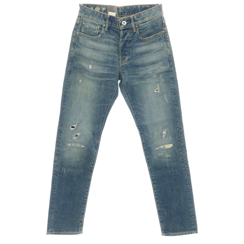 【新品アウトレット】ジースターロウ G-STAR RAW ダメージ＆リペア加工 コットンポリウレタン デニムパンツ ジーンズ ブルー【サイズ28/32】【 状態ランクN- 】【 メンズ 】