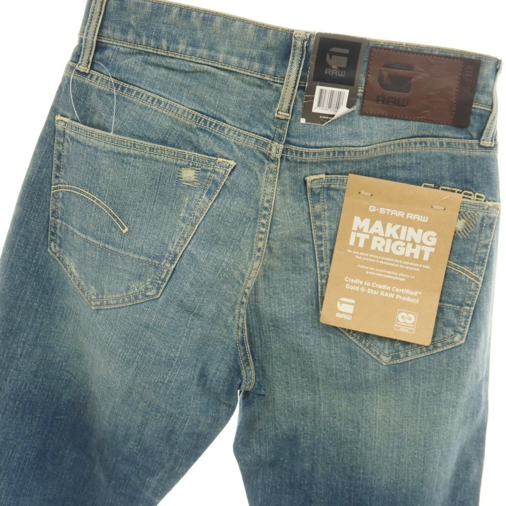 【新品アウトレット】ジースターロウ G-STAR RAW ダメージ＆リペア加工 コットンポリウレタン デニムパンツ ジーンズ ブルー【サイズ28/32】【 状態ランクN- 】【 メンズ 】
