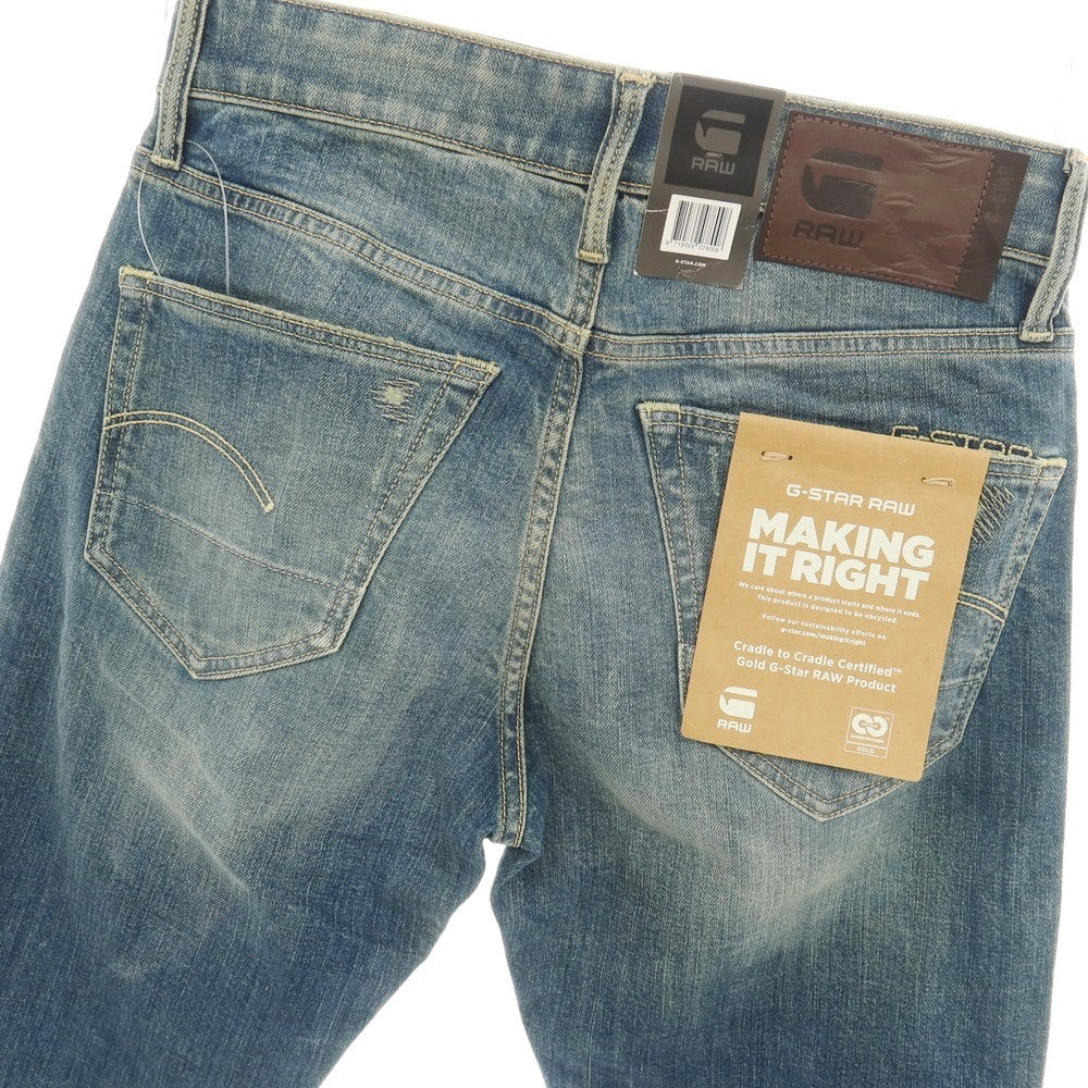 【新品アウトレット】ジースターロウ G-STAR RAW ダメージ＆リペア加工 コットンポリウレタン デニムパンツ ジーンズ ブルー【サイズ28/32】【 状態ランクN- 】【 メンズ 】