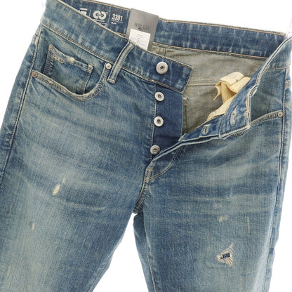 【新品アウトレット】ジースターロウ G-STAR RAW ダメージ＆リペア加工 コットンポリウレタン デニムパンツ ジーンズ ブルー【サイズ28/32】【 状態ランクN- 】【 メンズ 】