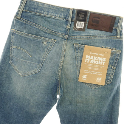 【新品アウトレット】ジースターロウ G-STAR RAW ダメージ＆リペア加工 コットンポリウレタン デニムパンツ ジーンズ ブルー【サイズ28/32】【 状態ランクN- 】【 メンズ 】