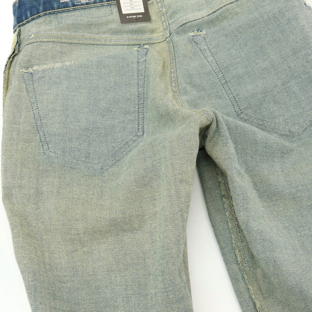 【新品アウトレット】ジースターロウ G-STAR RAW ダメージ＆リペア加工 コットンポリウレタン デニムパンツ ジーンズ ブルー【サイズ28/32】【 状態ランクN- 】【 メンズ 】