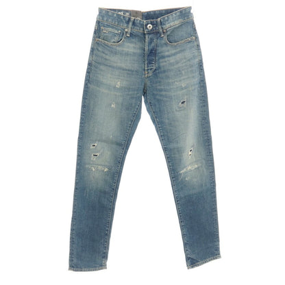 【新品】ジースターロウ G-STAR RAW ダメージ＆リペア加工 コットンポリウレタン デニムパンツ ジーンズ ブルー【サイズ28/32】【 状態ランクN 】【 メンズ 】