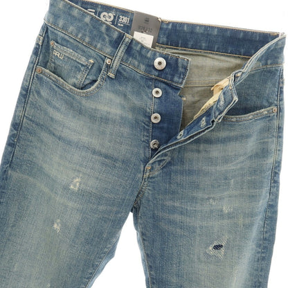 【新品】ジースターロウ G-STAR RAW ダメージ＆リペア加工 コットンポリウレタン デニムパンツ ジーンズ ブルー【サイズ28/32】【 状態ランクN 】【 メンズ 】