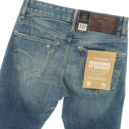 【新品】ジースターロウ G-STAR RAW ダメージ＆リペア加工 コットンポリウレタン デニムパンツ ジーンズ ブルー【サイズ28/32】【 状態ランクN 】【 メンズ 】
