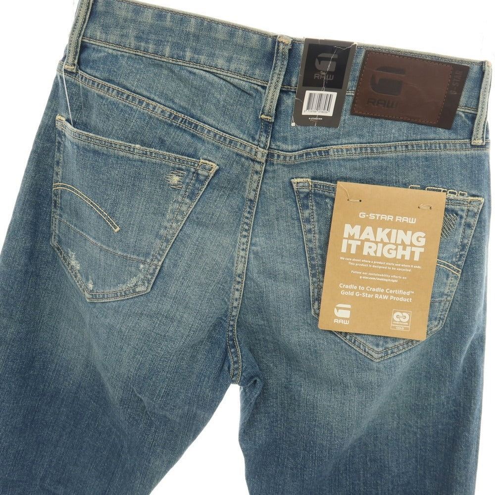 【新品アウトレット】ジースターロウ G-STAR RAW ダメージ＆リペア加工 コットンポリウレタン デニムパンツ ジーンズ ブルー【サイズ29/32】【 状態ランクN- 】【 メンズ 】