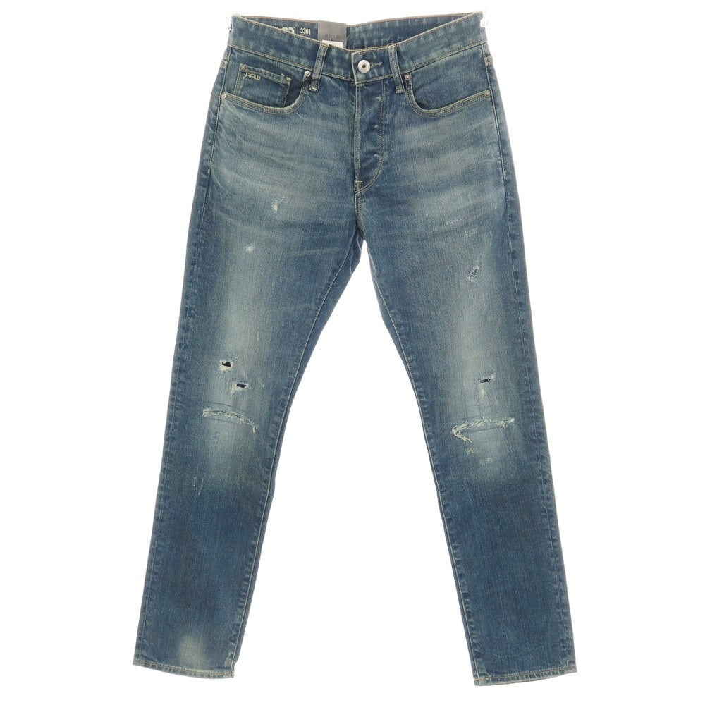 【新品アウトレット】ジースターロウ G-STAR RAW ダメージ＆リペア加工 コットンポリウレタン デニムパンツ ジーンズ ブルー【サイズ29/32】【 状態ランクN- 】【 メンズ 】
