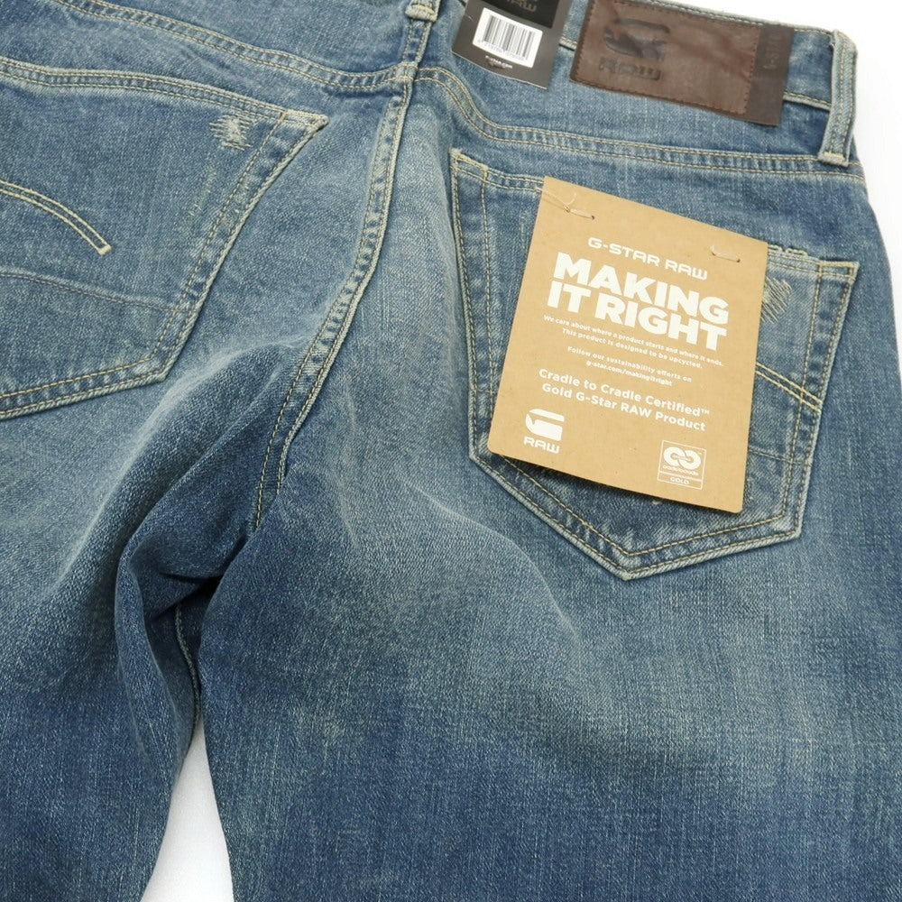 【新品アウトレット】ジースターロウ G-STAR RAW ダメージ＆リペア加工 コットンポリウレタン デニムパンツ ジーンズ ブルー【サイズ29/32】【 状態ランクN- 】【 メンズ 】