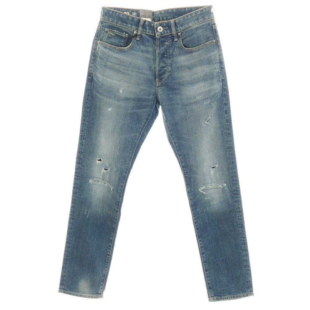 【新品アウトレット】ジースターロウ G-STAR RAW ダメージ＆リペア加工 コットンポリウレタン デニムパンツ ジーンズ ブルー【サイズ29/32】【 状態ランクN- 】【 メンズ 】