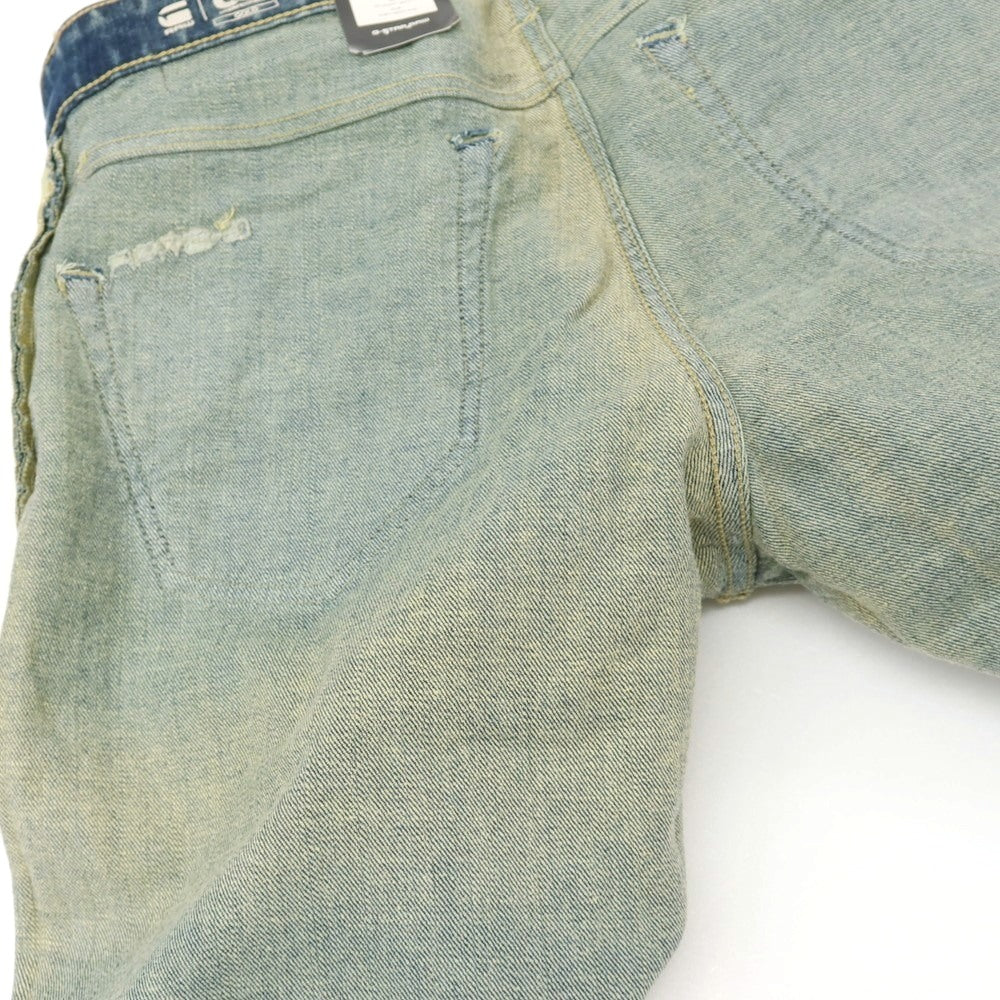 【新品アウトレット】ジースターロウ G-STAR RAW ダメージ＆リペア加工 コットンポリウレタン デニムパンツ ジーンズ ブルー【サイズ29/32】【 状態ランクN- 】【 メンズ 】