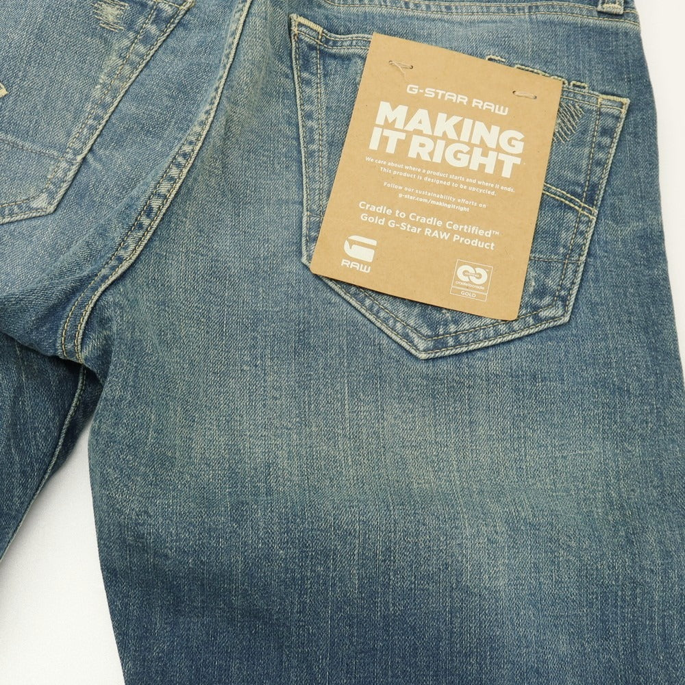 【新品アウトレット】ジースターロウ G-STAR RAW ダメージ＆リペア加工 コットンポリウレタン デニムパンツ ジーンズ ブルー【サイズ29/32】【 状態ランクN- 】【 メンズ 】