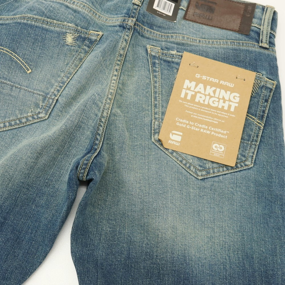 【新品アウトレット】ジースターロウ G-STAR RAW ダメージ＆リペア加工 コットンポリウレタン デニムパンツ ジーンズ ブルー【サイズ29/32】【 状態ランクN- 】【 メンズ 】