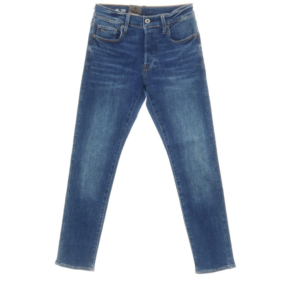 【新品】ジースターロウ G-STAR RAW 3301 SLIM ストレッチ コットン デニムパンツ ジーンズ ネイビーブルー【サイズ27/30】【 状態ランクN 】【 メンズ 】