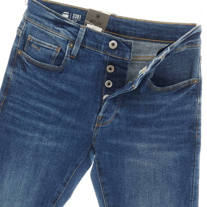 【新品】ジースターロウ G-STAR RAW 3301 SLIM ストレッチ コットン デニムパンツ ジーンズ ネイビーブルー【サイズ27/30】【 状態ランクN 】【 メンズ 】