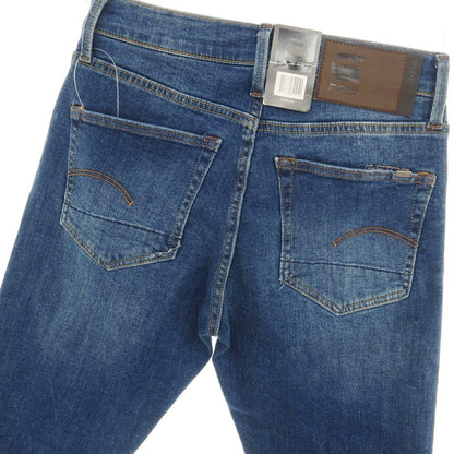 【新品】ジースターロウ G-STAR RAW 3301 SLIM ストレッチ コットン デニムパンツ ジーンズ ネイビーブルー【サイズ27/30】【 状態ランクN 】【 メンズ 】