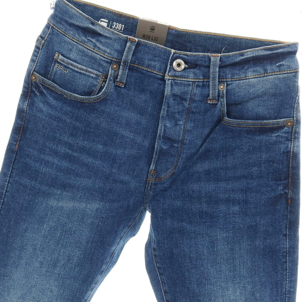 【新品アウトレット】ジースターロウ G-STAR RAW 3301 SLIM ストレッチ コットン デニムパンツ ジーンズ ネイビーブルー【サイズ28/32】【 状態ランクN- 】【 メンズ 】