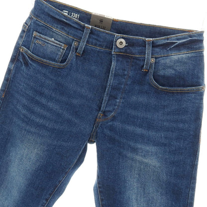 【新品アウトレット】ジースターロウ G-STAR RAW 3301 SLIM ストレッチ コットン デニムパンツ ジーンズ ネイビーブルー【サイズ28/32】【 状態ランクN- 】【 メンズ 】