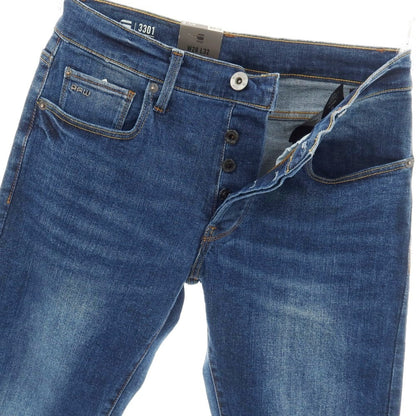 【新品アウトレット】ジースターロウ G-STAR RAW 3301 SLIM ストレッチ コットン デニムパンツ ジーンズ ネイビーブルー【サイズ28/32】【 状態ランクN- 】【 メンズ 】