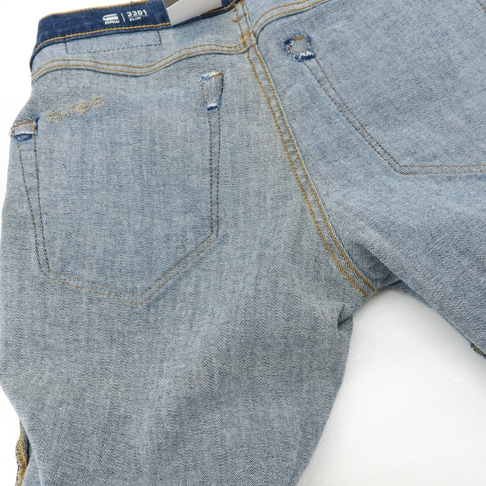 【新品アウトレット】ジースターロウ G-STAR RAW 3301 SLIM ストレッチ コットン デニムパンツ ジーンズ ネイビーブルー【サイズ28/32】【 状態ランクN- 】【 メンズ 】