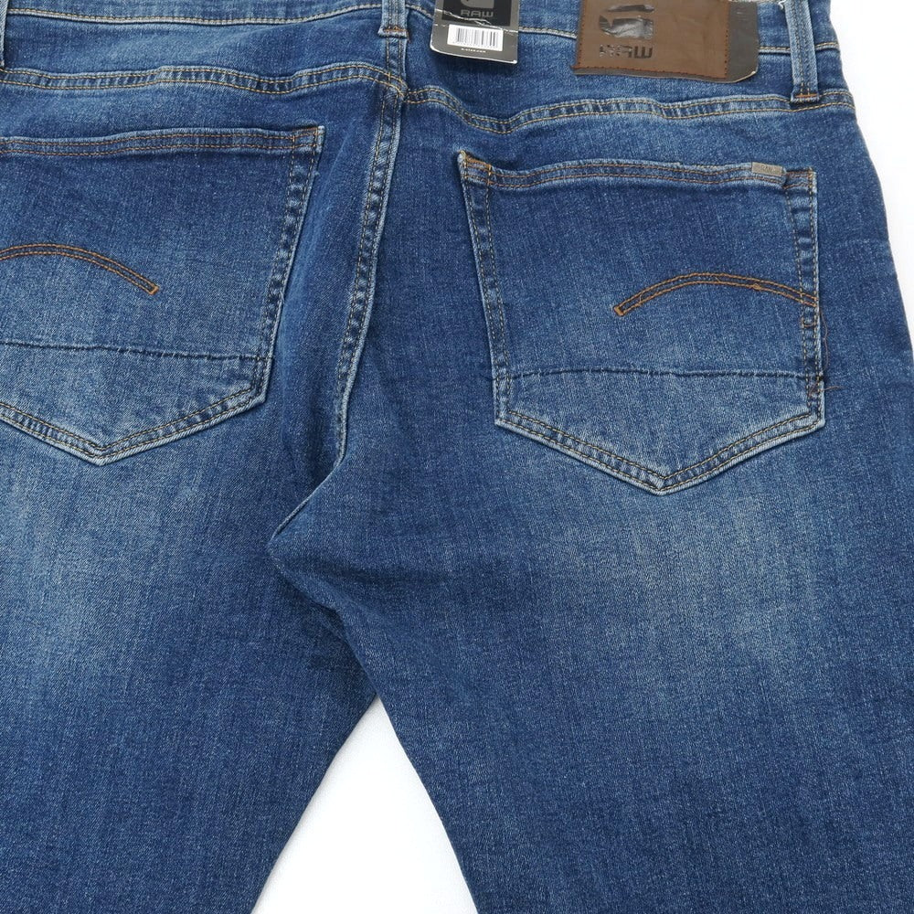 【新品アウトレット】ジースターロウ G-STAR RAW 3301 SLIM ストレッチ コットン デニムパンツ ジーンズ ネイビーブルー【サイズ36/32】【 状態ランクN- 】【 メンズ 】