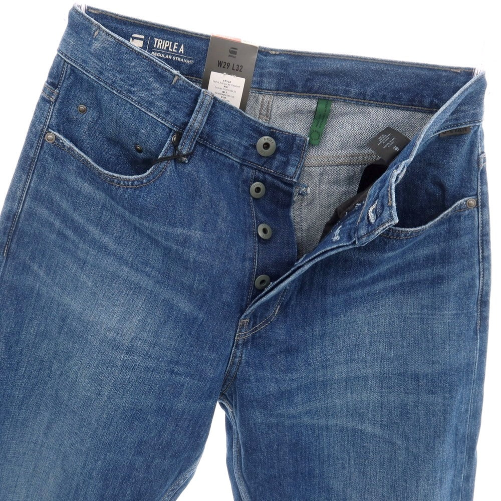 【新品アウトレット】ジースターロウ G-STAR RAW TRIPLE A REGULAR STRAIGHT コットン デニムパンツ ジーンズ ブルー【サイズ29/32】【 状態ランクN- 】【 メンズ 】