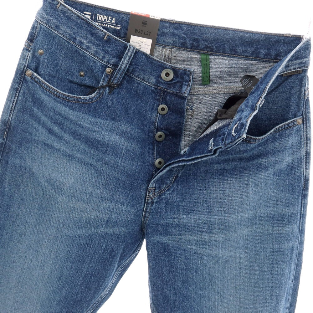 【新品アウトレット】ジースターロウ G-STAR RAW TRIPLE A REGULAR STRAIGHT コットン デニムパンツ ジーンズ ブルー【サイズ30/32】【 状態ランクN- 】【 メンズ 】