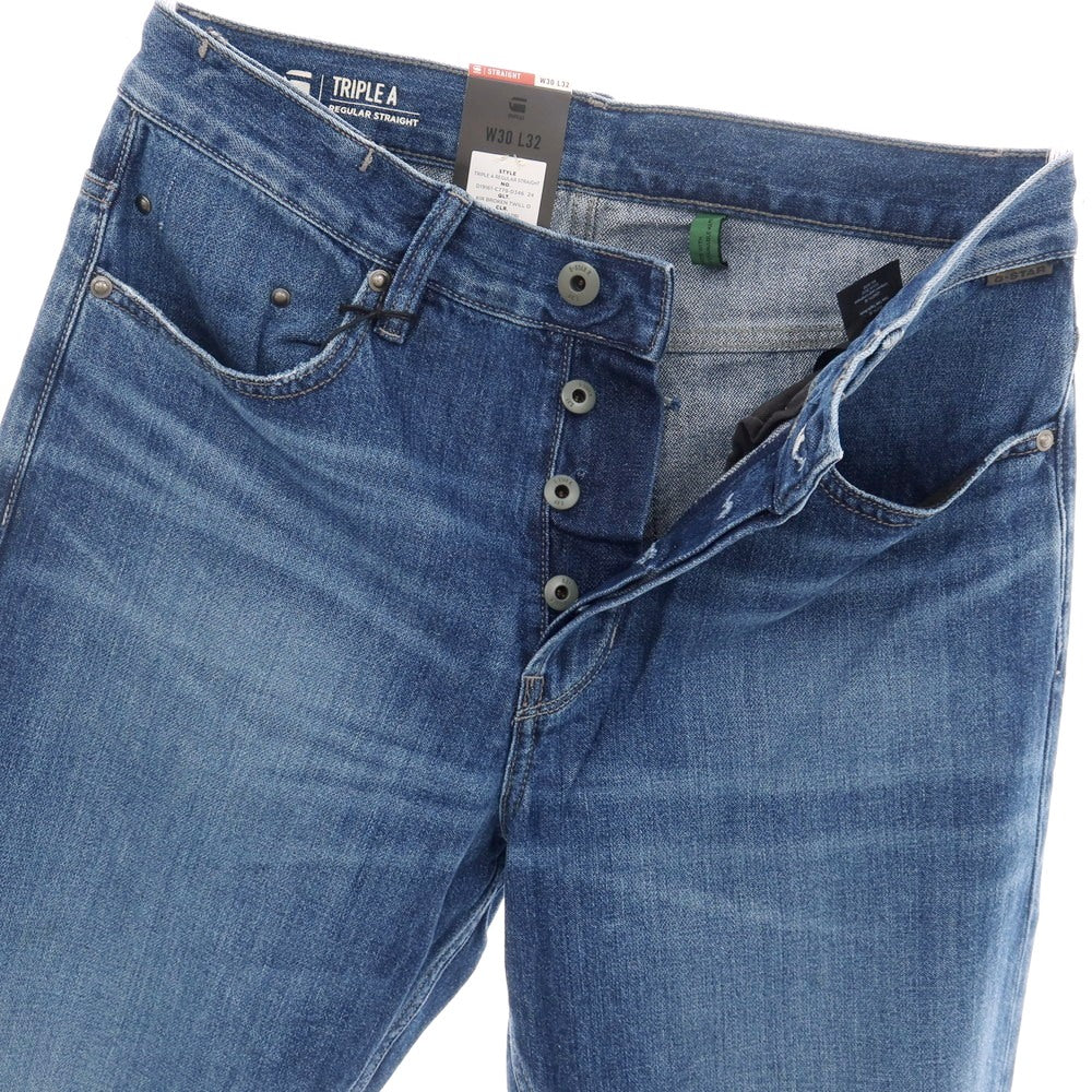 【新品アウトレット】ジースターロウ G-STAR RAW TRIPLE A REGULAR STRAIGHT コットン デニムパンツ ジーンズ ブルー【サイズ30/32】【 状態ランクN- 】【 メンズ 】