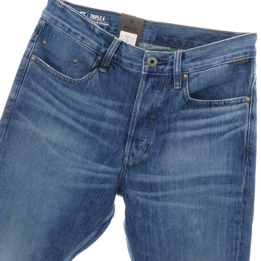 【新品】ジースターロウ G-STAR RAW TRIPLE A REGULAR STRAIGHT コットン デニムパンツ ジーンズ ブルー【サイズ30/32】【 状態ランクN 】【 メンズ 】