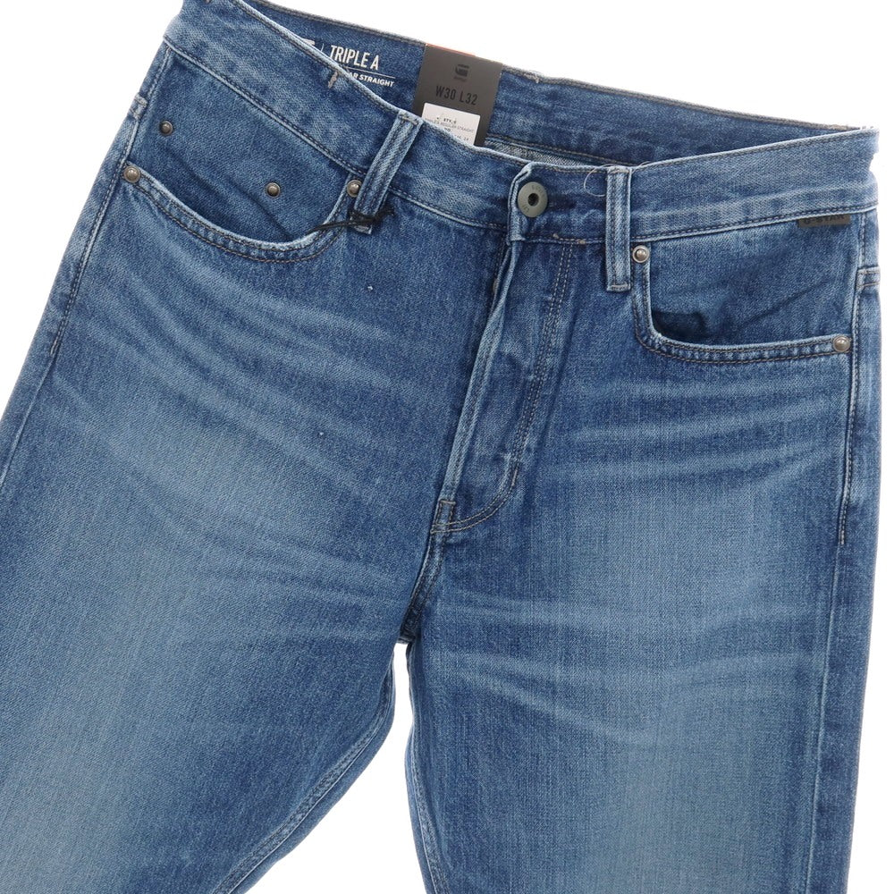 【新品アウトレット】ジースターロウ G-STAR RAW TRIPLE A REGULAR STRAIGHT コットン デニムパンツ ジーンズ ブルー【サイズ30/32】【 状態ランクN- 】【 メンズ 】