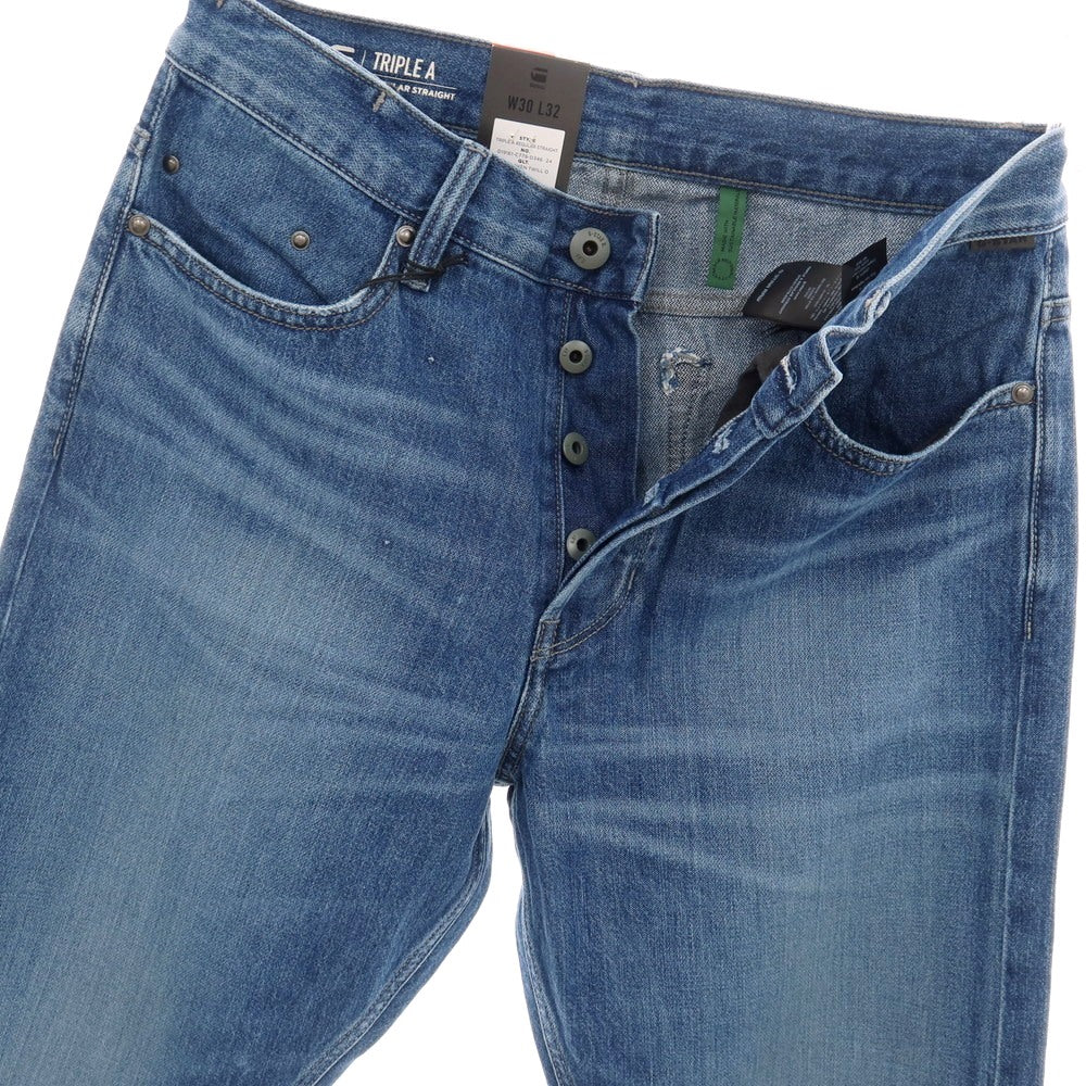 【新品アウトレット】ジースターロウ G-STAR RAW TRIPLE A REGULAR STRAIGHT コットン デニムパンツ ジーンズ ブルー【サイズ30/32】【 状態ランクN- 】【 メンズ 】
