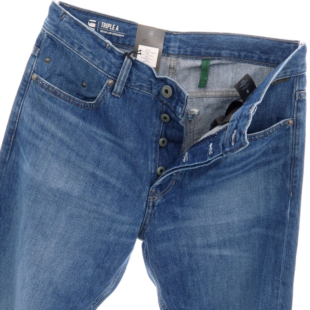 【新品アウトレット】ジースターロウ G-STAR RAW TRIPLE A REGULAR STRAIGHT コットン デニムパンツ ジーンズ ブルー【サイズ31/32】【 状態ランクN- 】【 メンズ 】