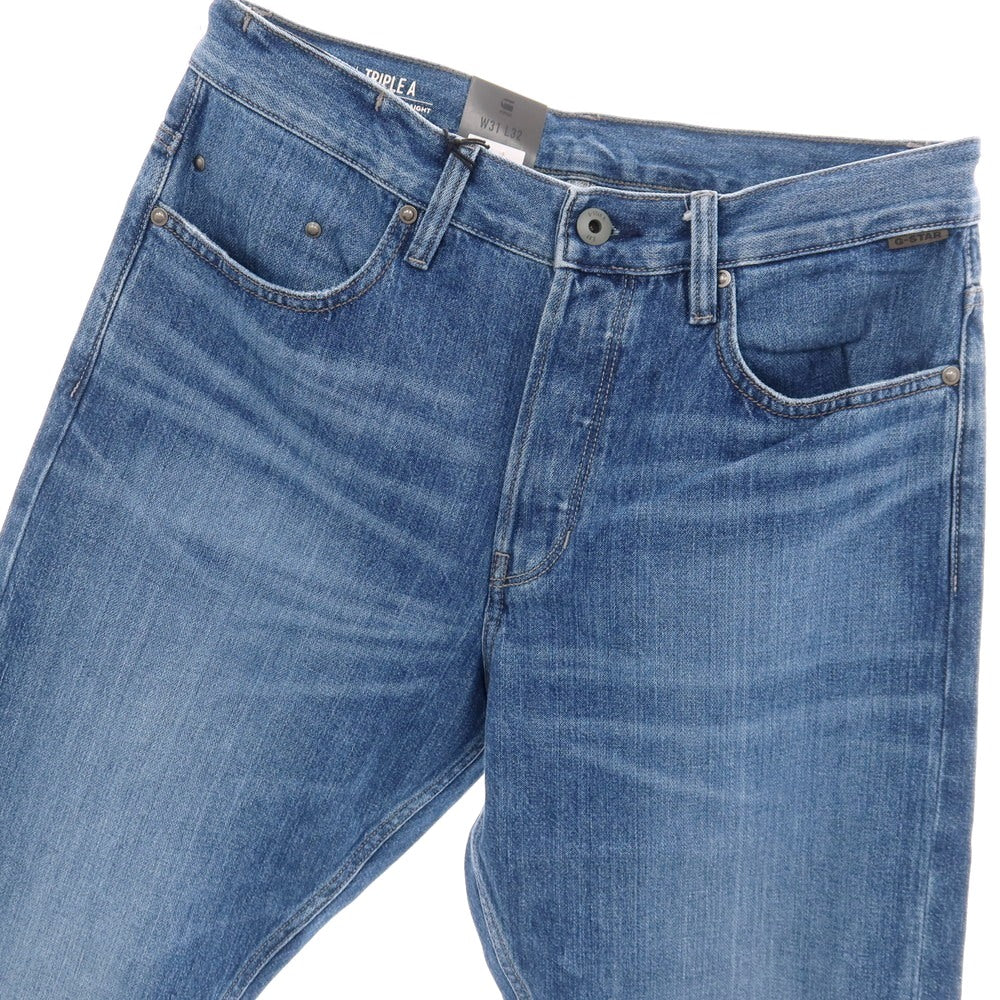 【新品アウトレット】ジースターロウ G-STAR RAW TRIPLE A REGULAR STRAIGHT コットン デニムパンツ ジーンズ ブルー【サイズ31/32】【 状態ランクN- 】【 メンズ 】