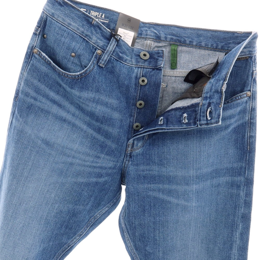 【新品アウトレット】ジースターロウ G-STAR RAW TRIPLE A REGULAR STRAIGHT コットン デニムパンツ ジーンズ ブルー【サイズ31/32】【 状態ランクN- 】【 メンズ 】