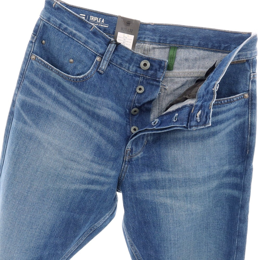 【新品アウトレット】ジースターロウ G-STAR RAW TRIPLE A REGULAR STRAIGHT コットン デニムパンツ ジーンズ ブルー【サイズ31/32】【 状態ランクN- 】【 メンズ 】