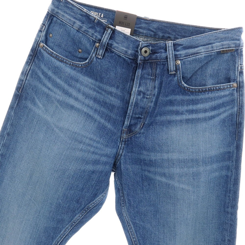 【新品アウトレット】ジースターロウ G-STAR RAW TRIPLE A REGULAR STRAIGHT コットン デニムパンツ ジーンズ ブルー【サイズ31/32】【 状態ランクN- 】【 メンズ 】