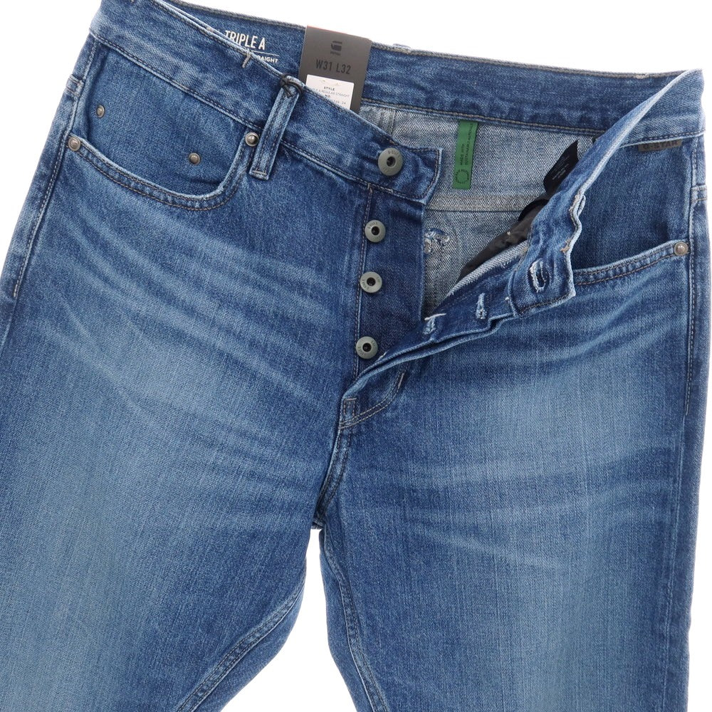 【新品アウトレット】ジースターロウ G-STAR RAW TRIPLE A REGULAR STRAIGHT コットン デニムパンツ ジーンズ ブルー【サイズ31/32】【 状態ランクN- 】【 メンズ 】