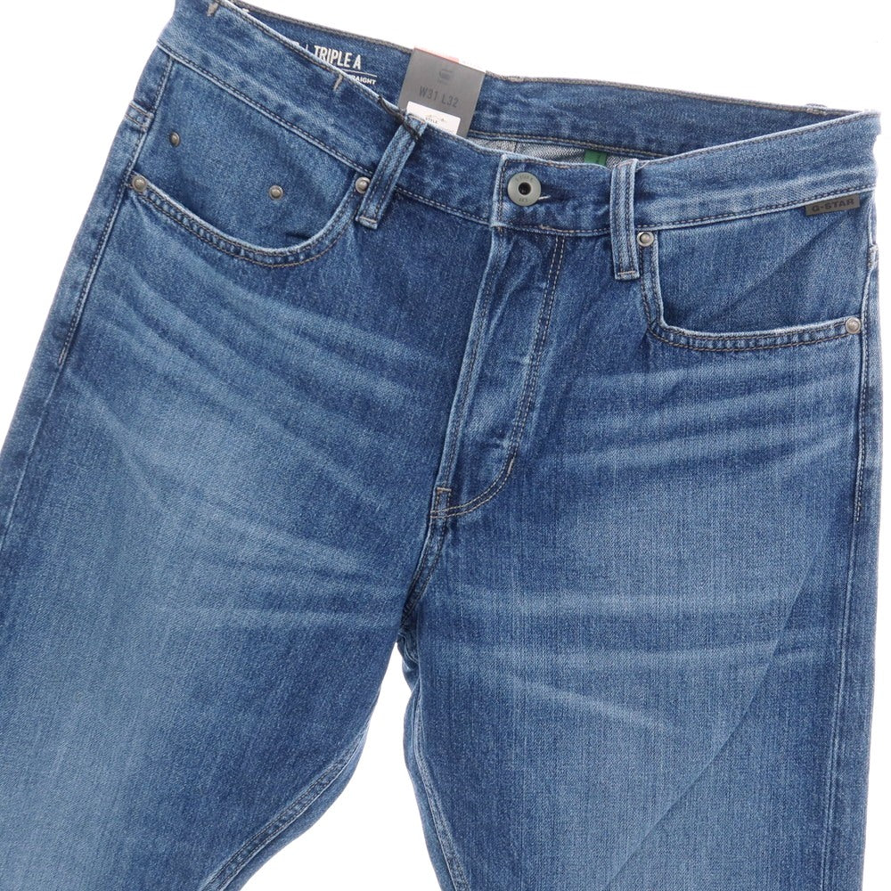 【新品アウトレット】ジースターロウ G-STAR RAW TRIPLE A REGULAR STRAIGHT コットン デニムパンツ ジーンズ ブルー【サイズ31/32】【 状態ランクN- 】【 メンズ 】