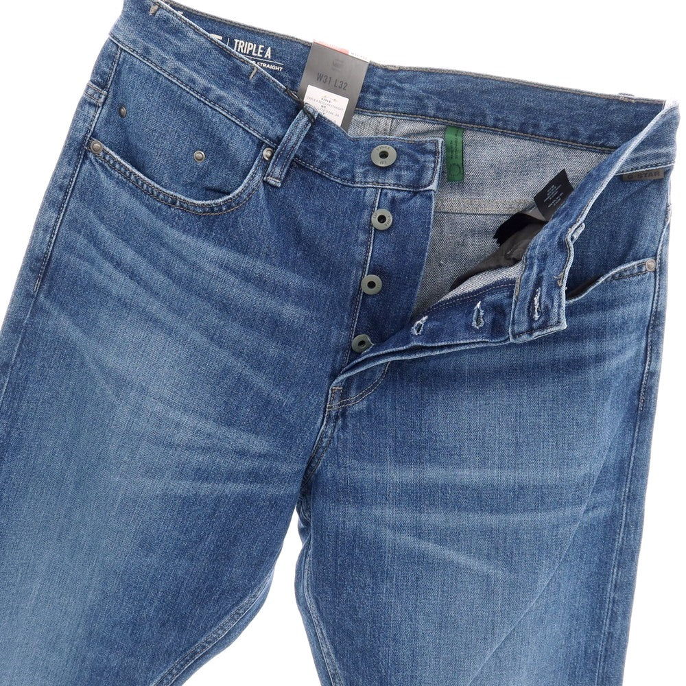 【新品アウトレット】ジースターロウ G-STAR RAW TRIPLE A REGULAR STRAIGHT コットン デニムパンツ ジーンズ ブルー【サイズ31/32】【 状態ランクN- 】【 メンズ 】