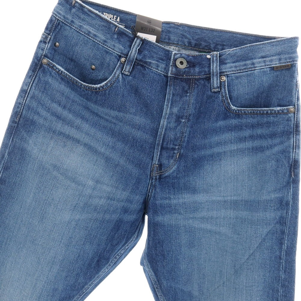 【新品】ジースターロウ G-STAR RAW TRIPLE A REGULAR STRAIGHT コットン デニムパンツ ジーンズ ブルー【サイズ31/32】【 状態ランクN 】【 メンズ 】