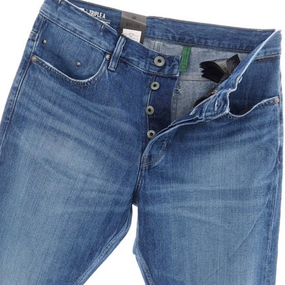 【新品】ジースターロウ G-STAR RAW TRIPLE A REGULAR STRAIGHT コットン デニムパンツ ジーンズ ブルー【サイズ31/32】【 状態ランクN 】【 メンズ 】
