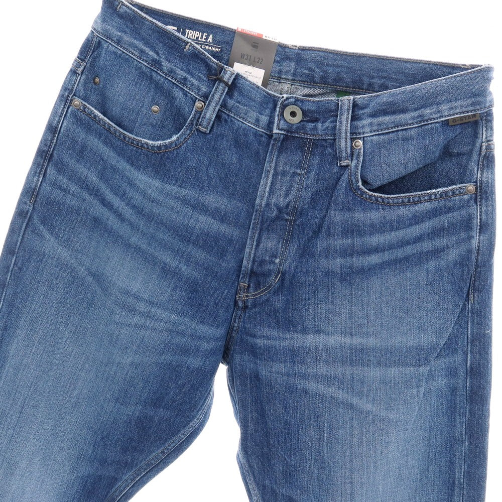 【新品アウトレット】ジースターロウ G-STAR RAW TRIPLE A REGULAR STRAIGHT コットン デニムパンツ ジーンズ ブルー【サイズ31/32】【 状態ランクN- 】【 メンズ 】