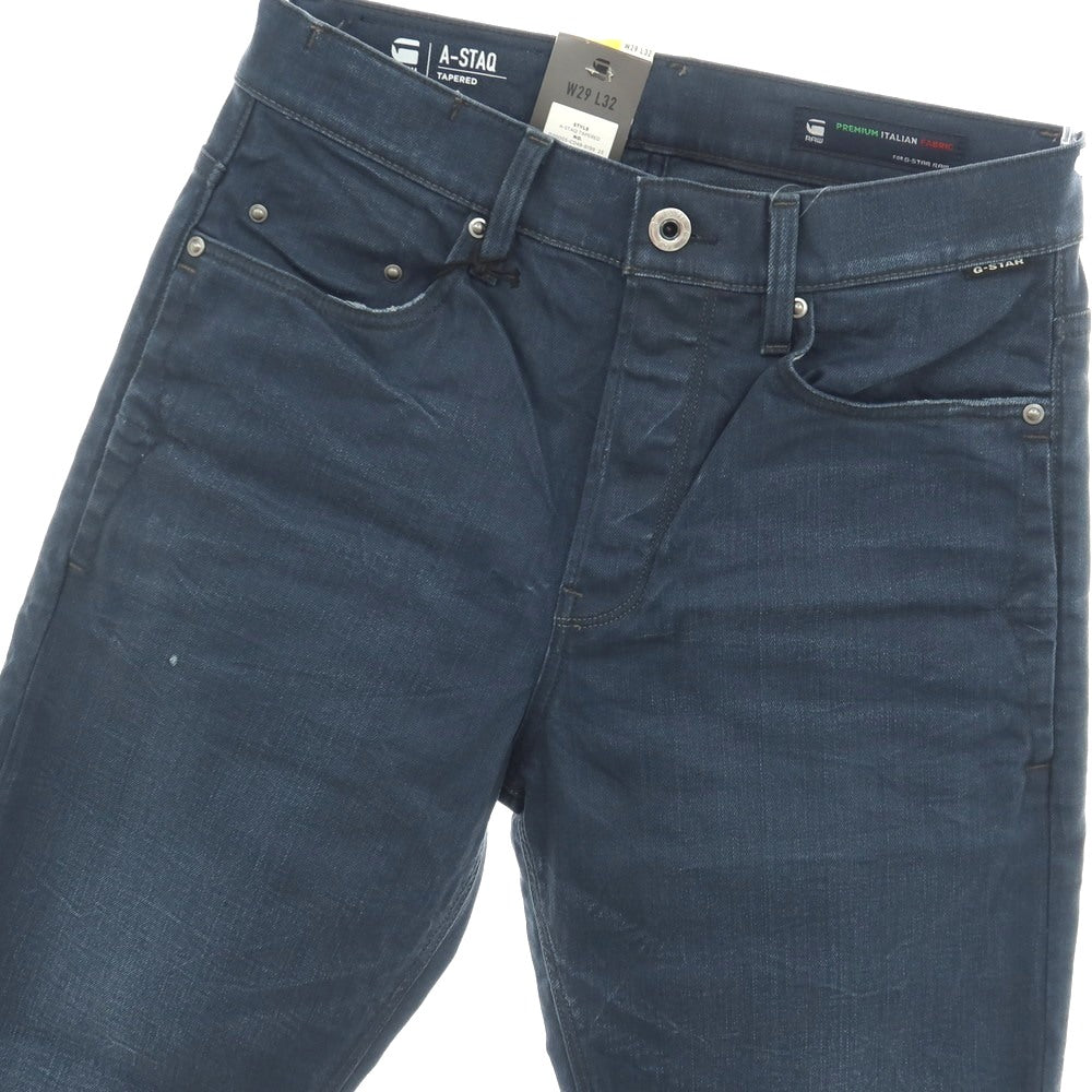 【新品アウトレット】ジースターロウ G-STAR RAW A-STAQ TAPERED コーディング加工 デニムパンツ ジーンズ ネイビー【サイズ29/32】【 状態ランクN- 】【 メンズ 】