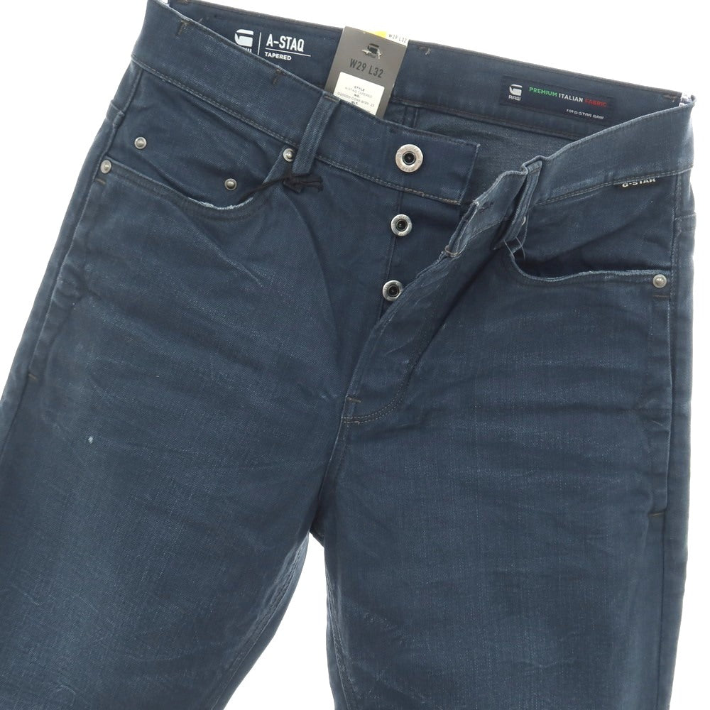 【新品アウトレット】ジースターロウ G-STAR RAW A-STAQ TAPERED コーディング加工 デニムパンツ ジーンズ ネイビー【サイズ29/32】【 状態ランクN- 】【 メンズ 】