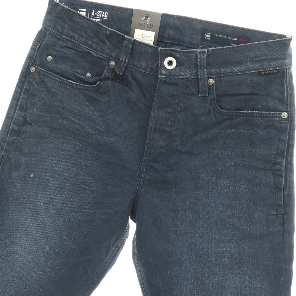【新品】ジースターロウ G-STAR RAW A-STAQ TAPERED コーディング加工 デニムパンツ ジーンズ ネイビー【サイズ30/32】【 状態ランクN 】【 メンズ 】