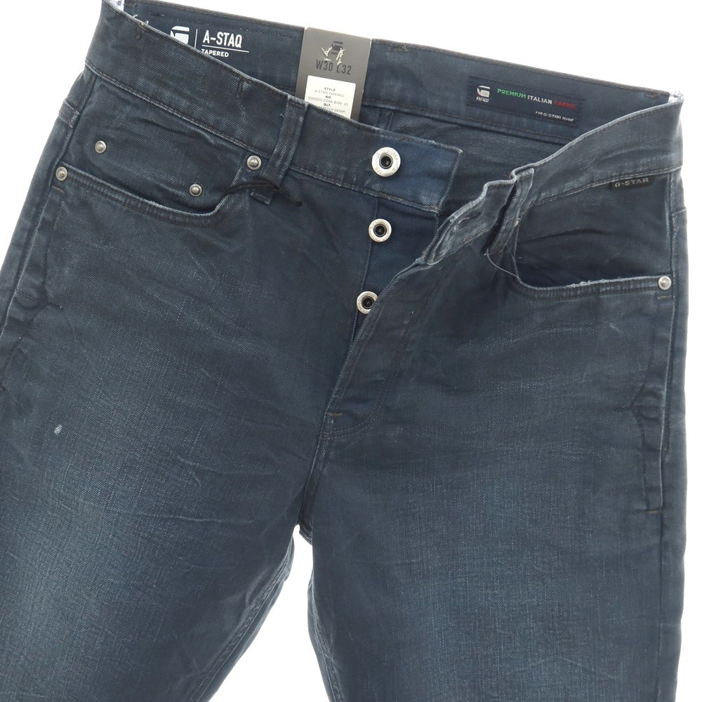 【新品】ジースターロウ G-STAR RAW A-STAQ TAPERED コーディング加工 デニムパンツ ジーンズ ネイビー【サイズ30/32】【 状態ランクN 】【 メンズ 】