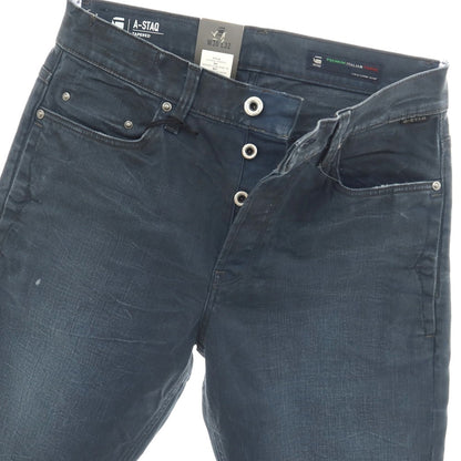 【新品】ジースターロウ G-STAR RAW A-STAQ TAPERED コーディング加工 デニムパンツ ジーンズ ネイビー【サイズ30/32】【 状態ランクN 】【 メンズ 】