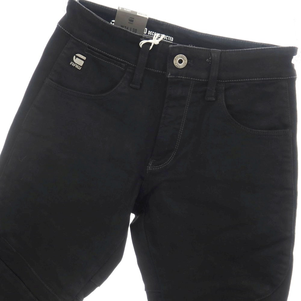 【新品】ジースターロウ G-STAR RAW MOTAC-O DC 3D SKINNY ストレッチ デニムパンツ ブラック【サイズ26/30】【 状態ランクN 】【 メンズ 】